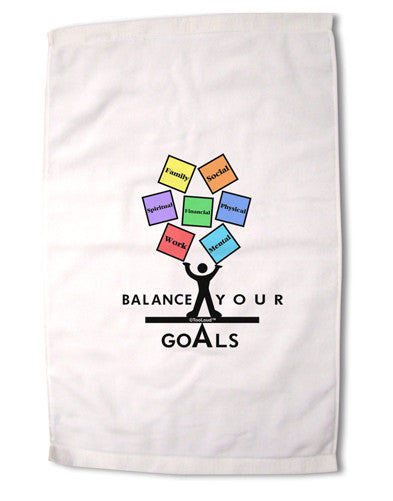 Balance Your Goals Premium Cotton Sport Towel 16 x 22 Inch-Sport Towel-TooLoud-16x25"-Davson Sales