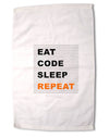 Eat Sleep Code Repeat Premium Cotton Sport Towel 16 x 22 Inch by TooLoud-Sport Towel-TooLoud-16x25"-Davson Sales