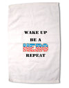 Wake Up Be A Hero Repeat Premium Cotton Sport Towel 16 x 22 Inch by TooLoud-Sport Towel-TooLoud-16x25"-Davson Sales