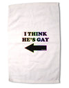 I Think He's Gay Left Premium Cotton Sport Towel 16 x 22 Inch by TooLoud-Sport Towel-TooLoud-16x25"-Davson Sales