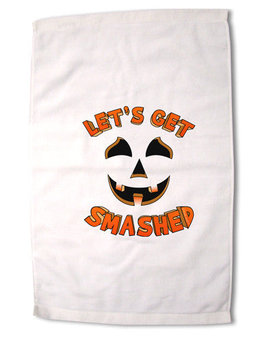 Let's Get Smashed Pumpkin Premium Cotton Sport Towel 16 x 22 Inch by TooLoud-Sport Towel-TooLoud-16x25"-Davson Sales