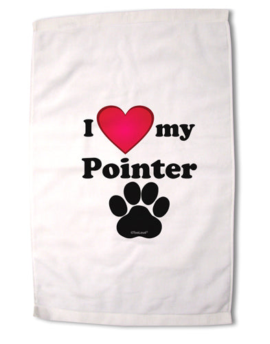 I Heart My Pointer Premium Cotton Sport Towel 16 x 22 Inch by TooLoud-Sport Towel-TooLoud-16x25"-Davson Sales