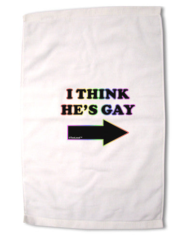 I Think He's Gay Right Premium Cotton Sport Towel 16 x 22 Inch by TooLoud-Sport Towel-TooLoud-16x25"-Davson Sales