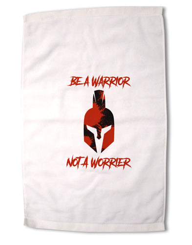 Be a Warrior Not a Worrier Premium Cotton Sport Towel 16 x 22 Inch by TooLoud-Sport Towel-TooLoud-16x25"-Davson Sales
