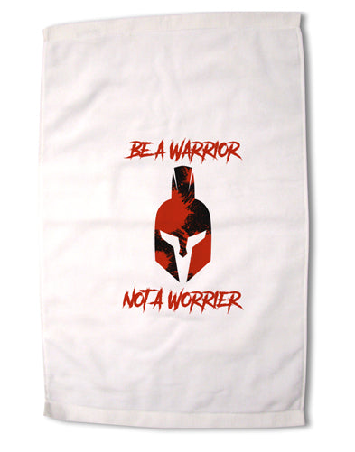 Be a Warrior Not a Worrier Premium Cotton Sport Towel 16 x 22 Inch by TooLoud