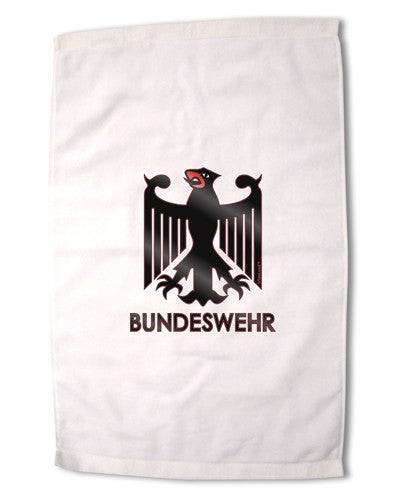 Bundeswehr Logo with Text Premium Cotton Sport Towel 16 x 22 Inch-Sport Towel-TooLoud-16x25"-Davson Sales