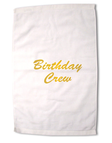 Birthday Crew Text Premium Cotton Sport Towel 16 x 22 Inch by TooLoud-Sport Towel-TooLoud-16x25"-Davson Sales