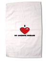 I Heart My Awesome Husband Premium Cotton Sport Towel 16 x 22 Inch by TooLoud-Sport Towel-TooLoud-16x25"-Davson Sales