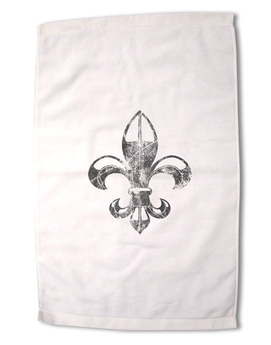 Distressed Fleur de Lis Premium Cotton Sport Towel 16 x 22 Inch-Sport Towel-TooLoud-16x25"-Davson Sales