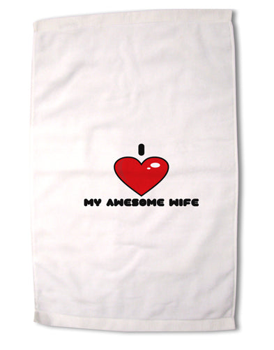 I Heart My Awesome Wife Premium Cotton Sport Towel 16 x 22 Inch by TooLoud-Sport Towel-TooLoud-16x25"-Davson Sales