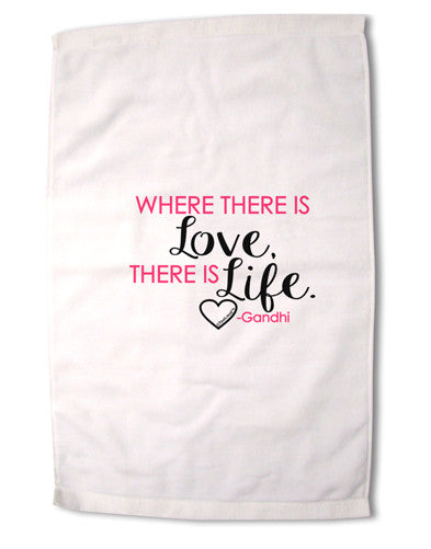 Where There Is Love Gandhi Premium Cotton Sport Towel 16 x 22 Inch-Sport Towel-TooLoud-16x25"-Davson Sales