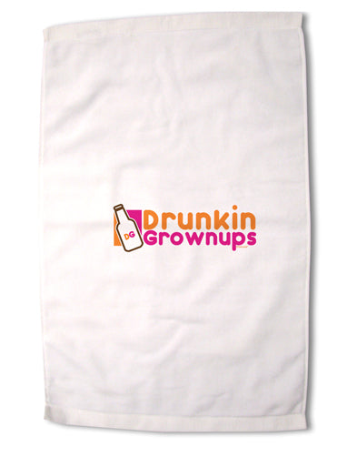 Drunken Grown ups Funny Drinking Premium Cotton Sport Towel 16 x 22 Inch by TooLoud-Sport Towel-TooLoud-White-16x25"-Davson Sales