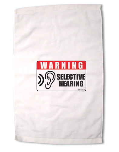 Warning Selective Hearing Funny Premium Cotton Sport Towel 16 x 22 Inch by TooLoud-Sport Towel-TooLoud-16x25"-Davson Sales