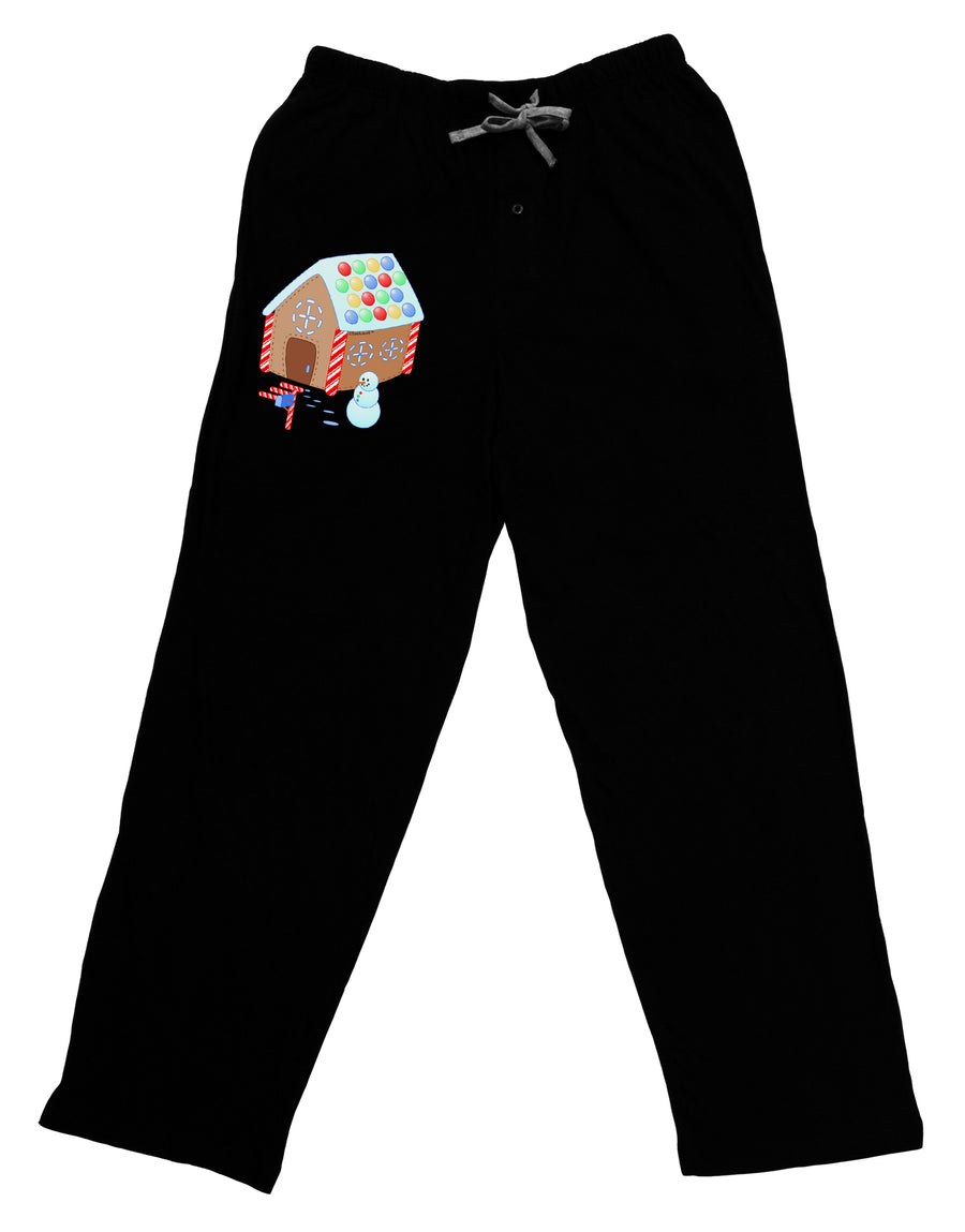 Little Gingerbread House Design #1 Adult Lounge Pants - Black by TooLoud-Lounge Pants-TooLoud-Black-Small-Davson Sales