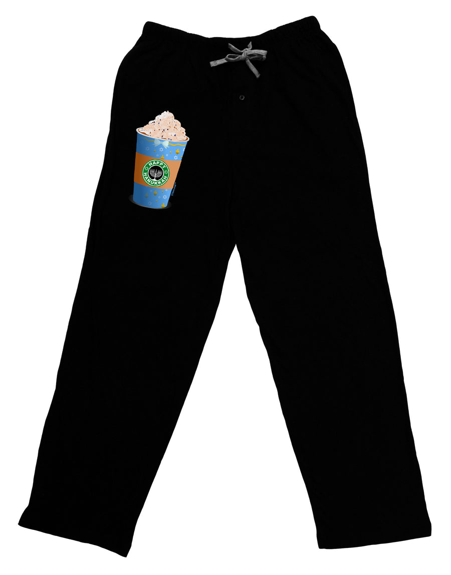 Happy Hanukkah Latte Cup Adult Lounge Pants-Lounge Pants-TooLoud-Black-Small-Davson Sales