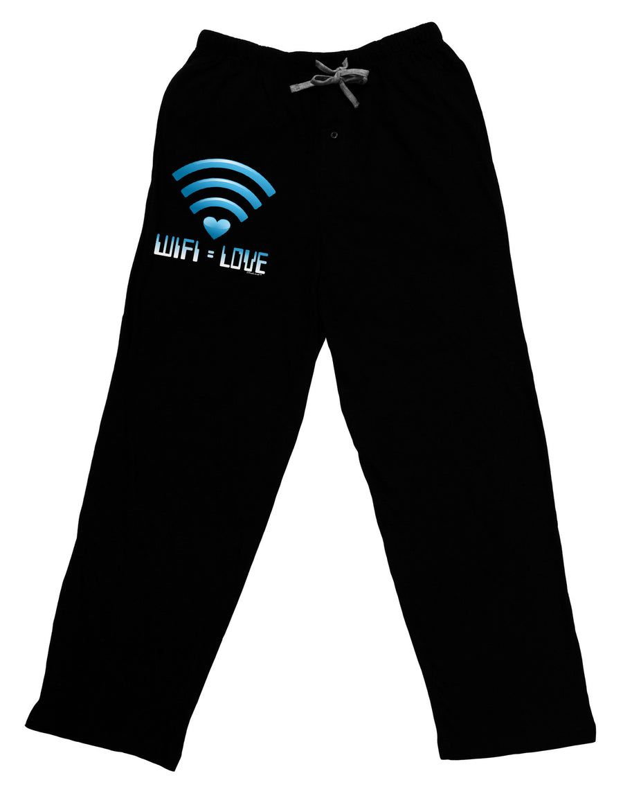 TooLoud Wifi Equals Love Adult Lounge Pants-Lounge Pants-TooLoud-Black-Small-Davson Sales