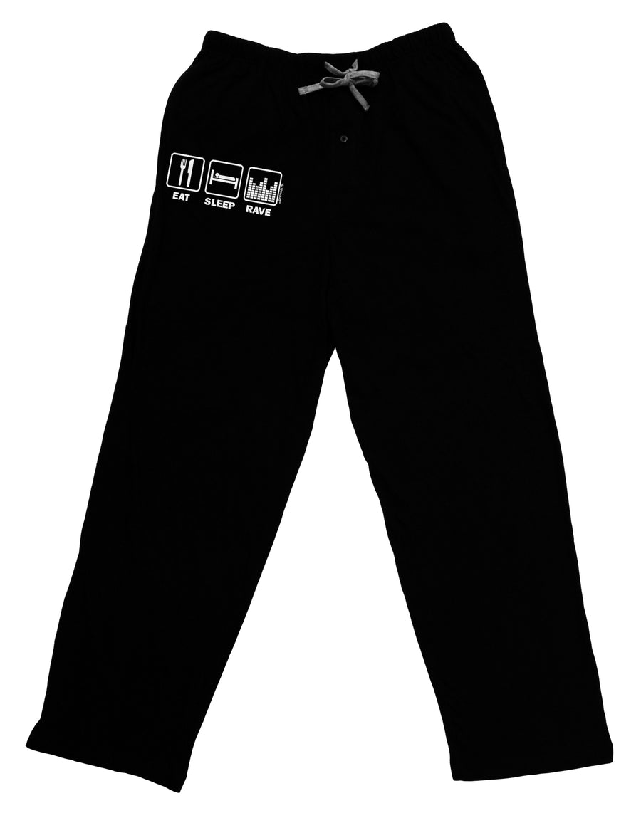 Eat Sleep Rave Adult Lounge Pants by TooLoud-Lounge Pants-TooLoud-Black-Small-Davson Sales