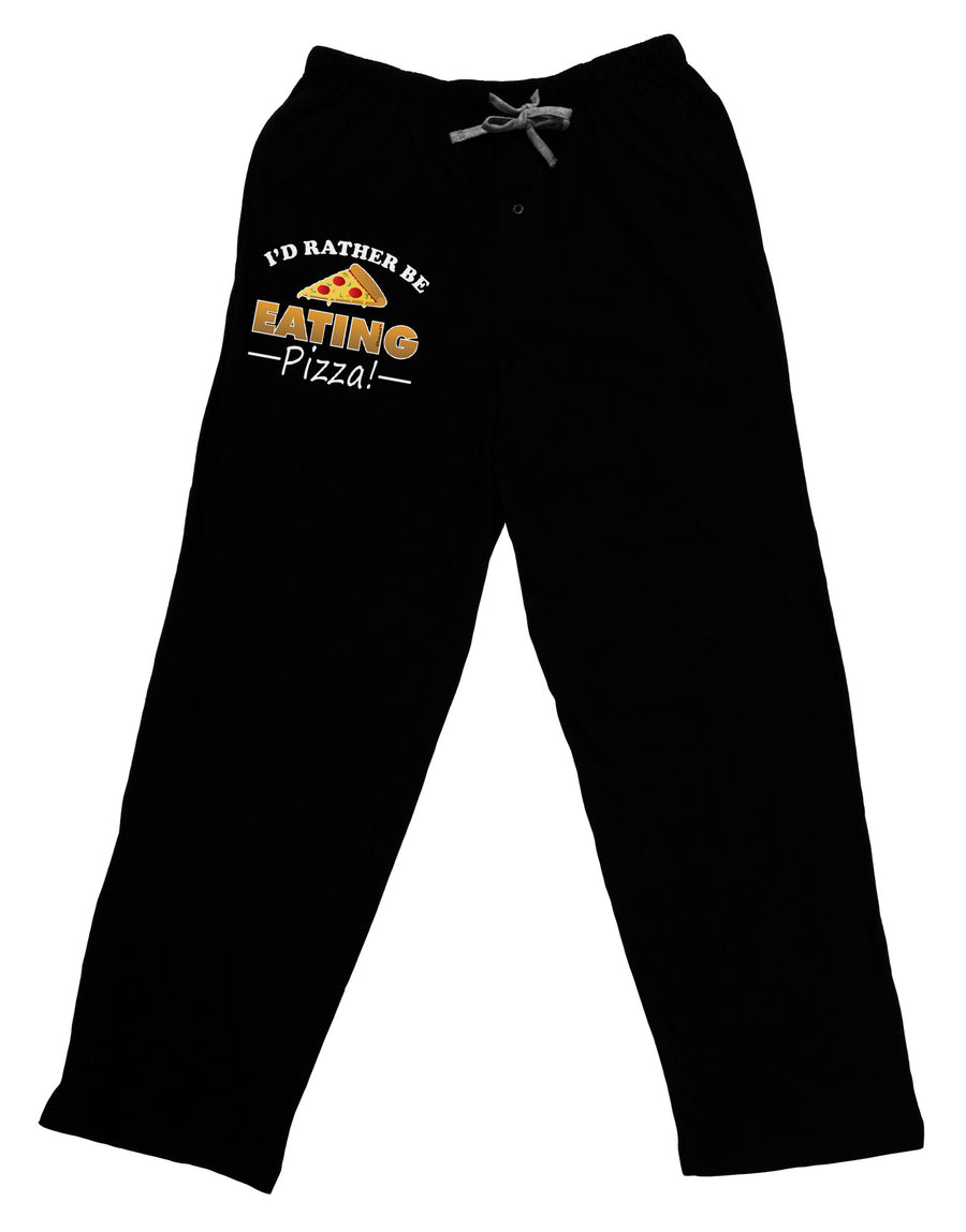 I'd Rather - Pizza Adult Lounge Pants-Lounge Pants-TooLoud-Black-Small-Davson Sales