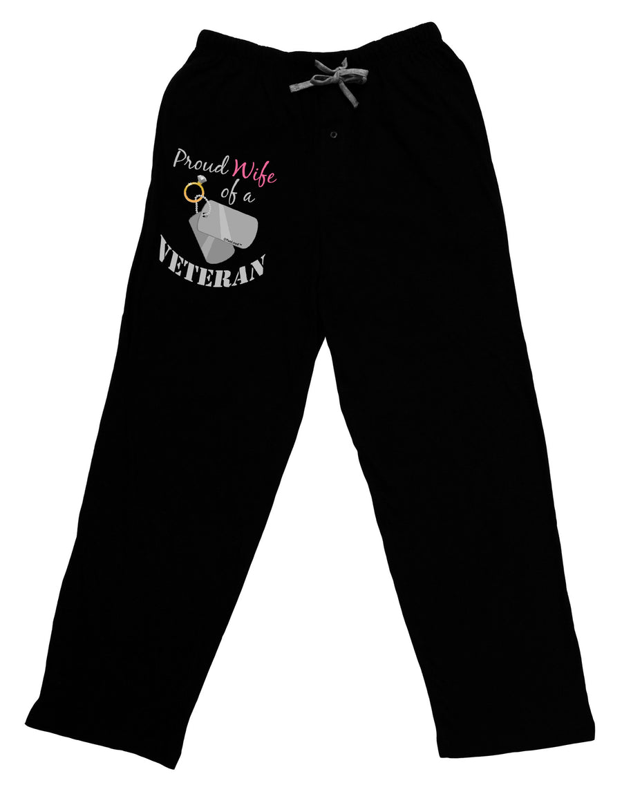 Wife of Veteran Relaxed Adult Lounge Pants-Lounge Pants-TooLoud-Black-Small-Davson Sales