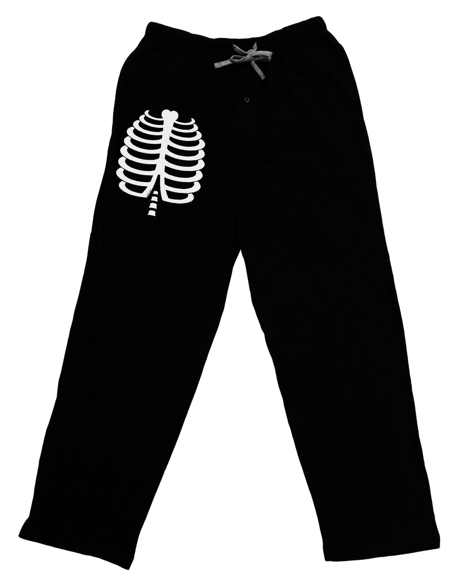 Skeleton Ribcage Halloween Adult Lounge Pants - Black-Lounge Pants-TooLoud-Black-Small-Davson Sales