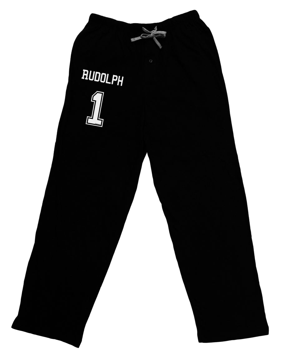 Reindeer Jersey - Rudolph 1 Adult Lounge Pants - Black-Lounge Pants-TooLoud-Black-Small-Davson Sales