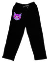 Geometric Kitty Purple Adult Lounge Pants-Lounge Pants-TooLoud-Black-Small-Davson Sales