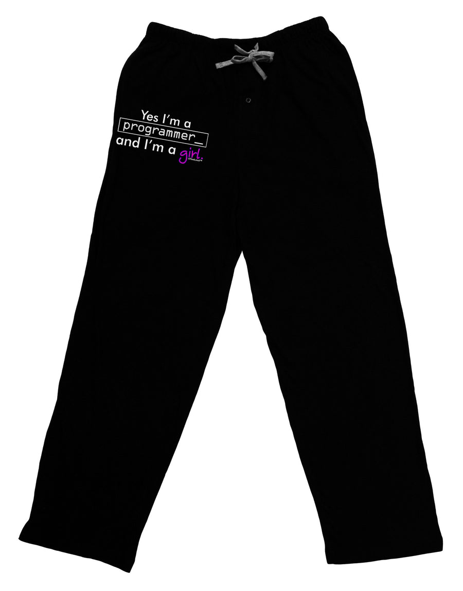 TooLoud Yes I am a Programmer Girl Adult Lounge Pants-Lounge Pants-TooLoud-Black-Small-Davson Sales