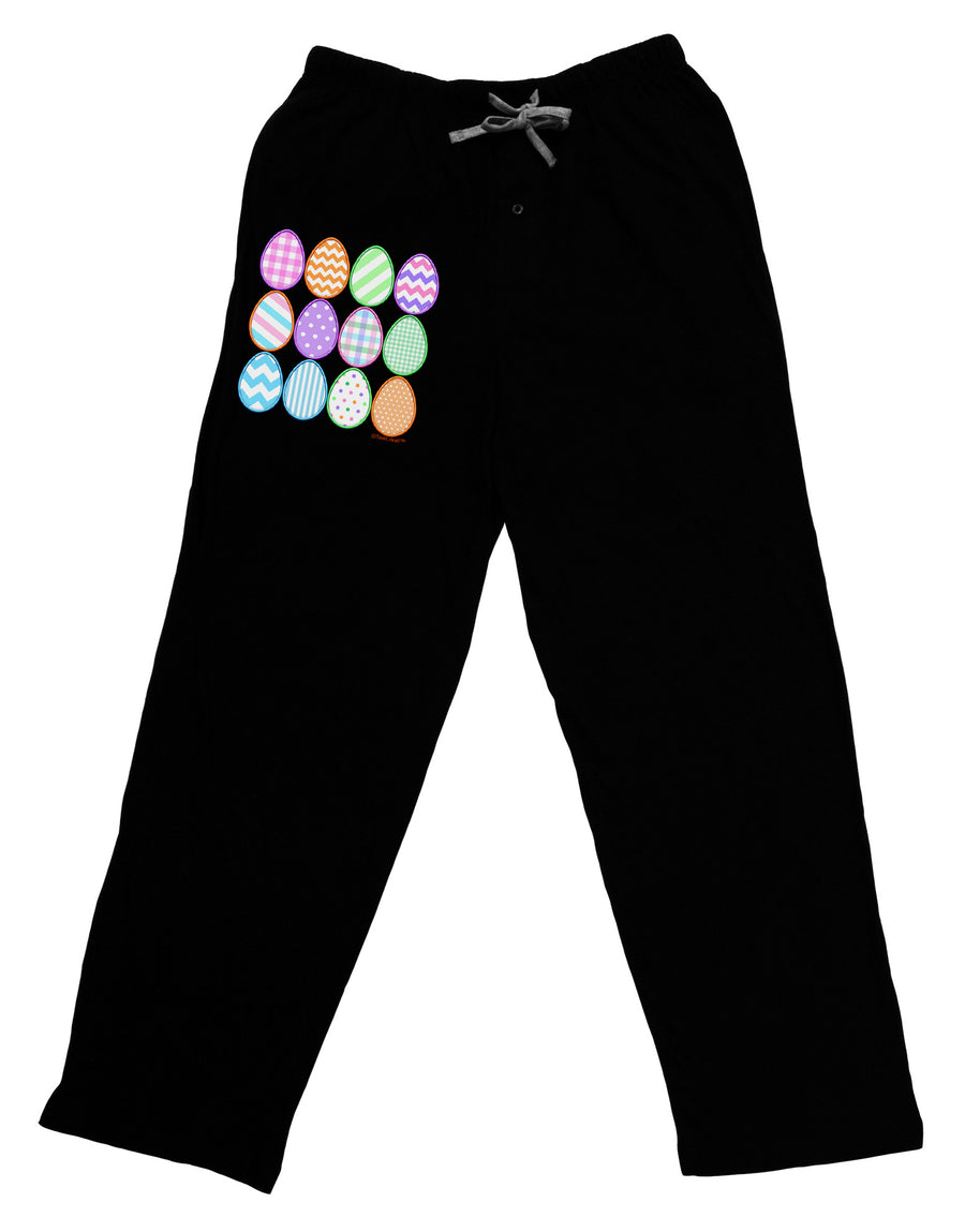 Cute Faux Applique Easter Eggs Adult Lounge Pants-Lounge Pants-TooLoud-Black-Small-Davson Sales