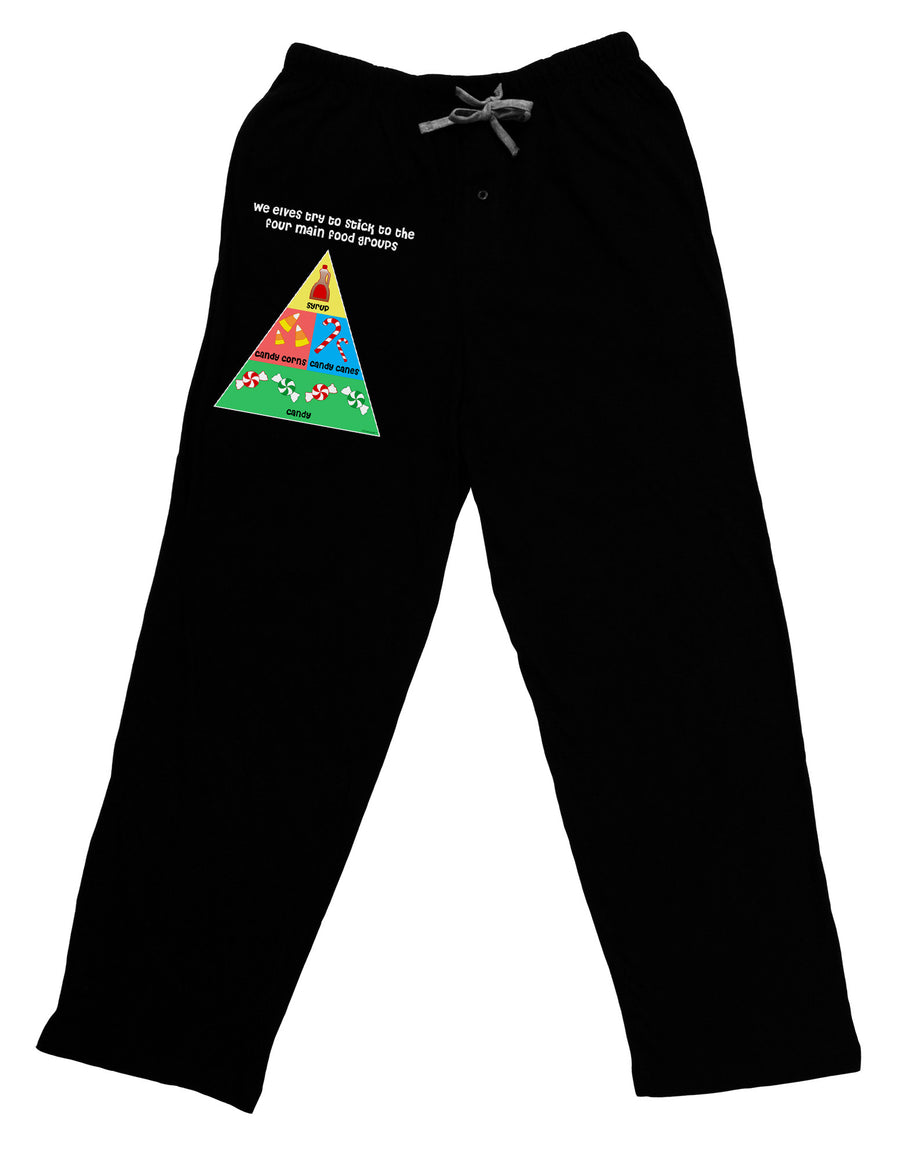 Main Food Groups of an Elf - Christmas Adult Lounge Pants - Black-Lounge Pants-TooLoud-Black-Small-Davson Sales