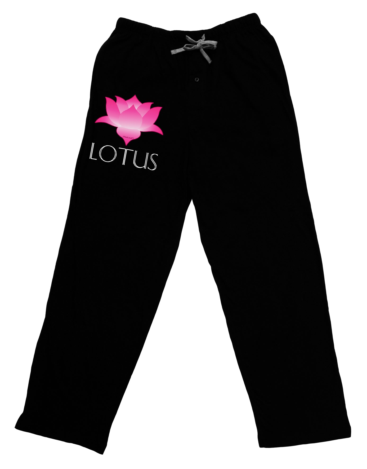 Lotus Flower Design Gradient - Text Adult Lounge Shorts - Red or Black by TooLoud-Lounge Shorts-TooLoud-Black-Small-Davson Sales