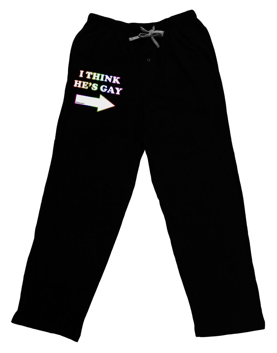 I Think He's Gay Right Adult Lounge Pants by TooLoud-Lounge Pants-TooLoud-Black-Small-Davson Sales