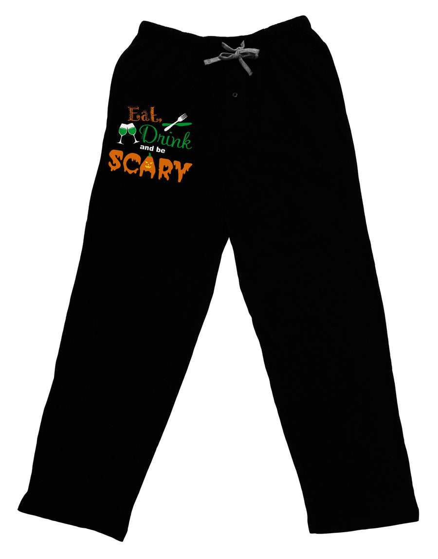 Eat Drink Scary Green Adult Lounge Pants-Lounge Pants-TooLoud-Black-Small-Davson Sales