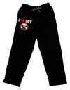 I Heart My - Cute Pug Dog - Fawn Adult Lounge Pants - Black by TooLoud-Lounge Pants-TooLoud-Black-Small-Davson Sales