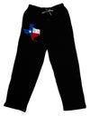 State of Texas Flag Design - Distressed Adult Lounge Shorts - Red or Black by TooLoud-Lounge Shorts-TooLoud-Black-Small-Davson Sales