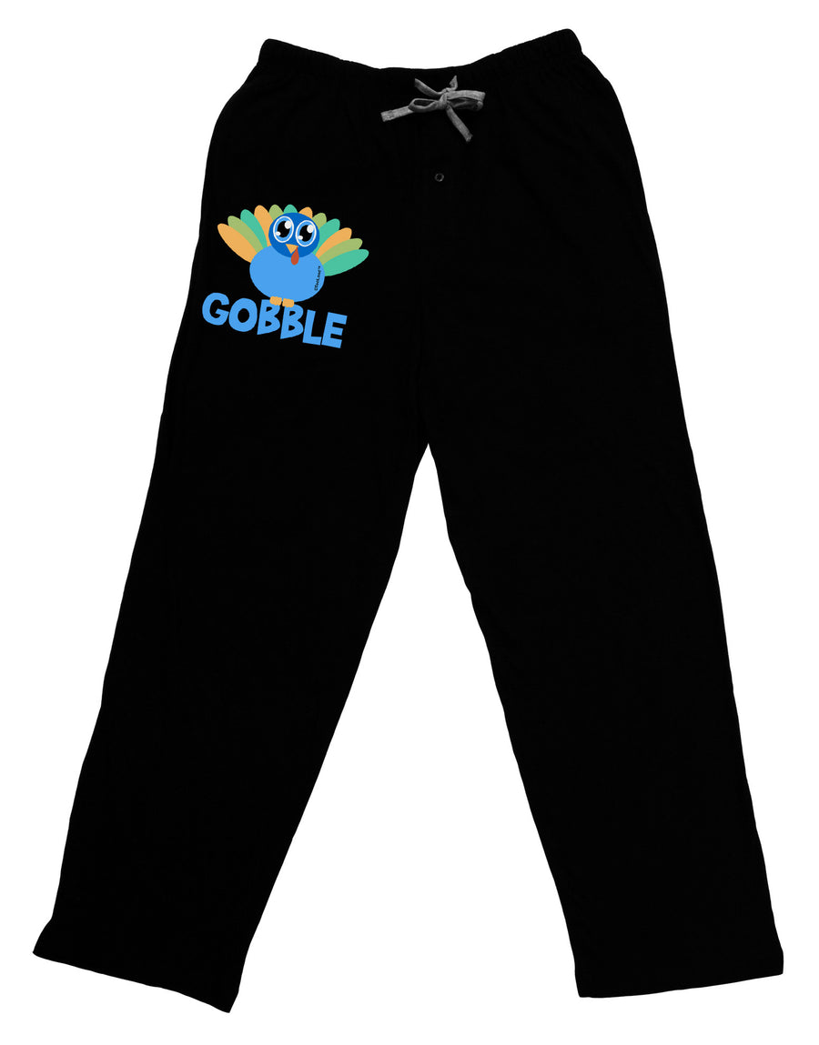 Cute Gobble Turkey Blue Relaxed Adult Lounge Pants