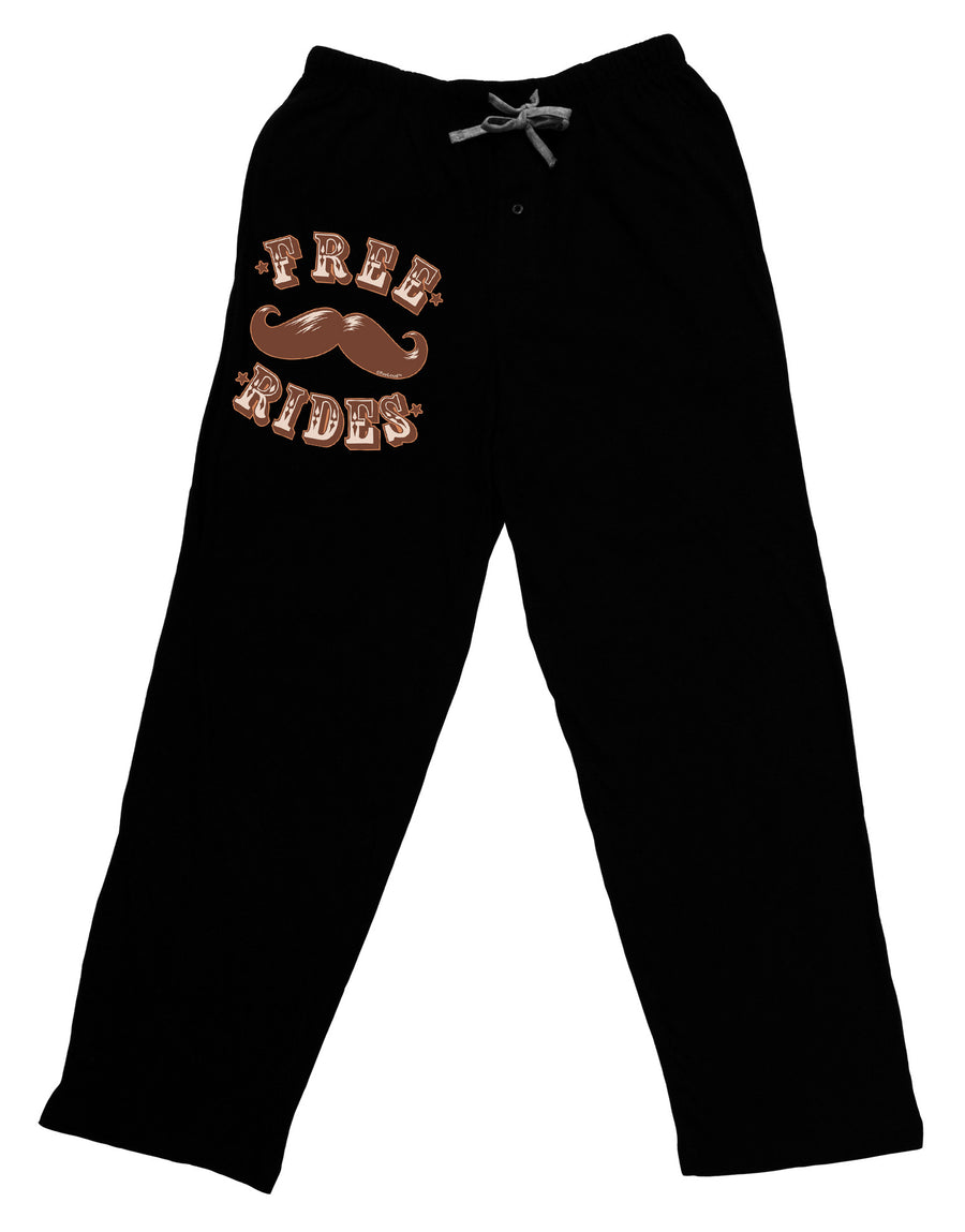 Free Mustache Rides Adult Lounge Pants - Black-Lounge Pants-TooLoud-Black-Small-Davson Sales