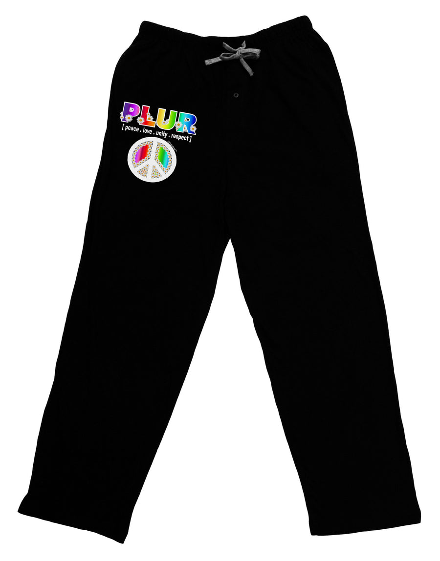 PLUR Rainbow Relaxed Adult Lounge Pants-Lounge Pants-TooLoud-Black-Small-Davson Sales