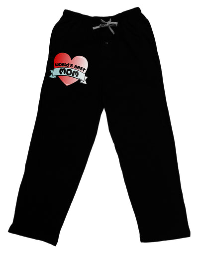 World's Best Mom - Heart Banner Design Adult Lounge Shorts by TooLoud-Lounge Shorts-TooLoud-Black-Small-Davson Sales