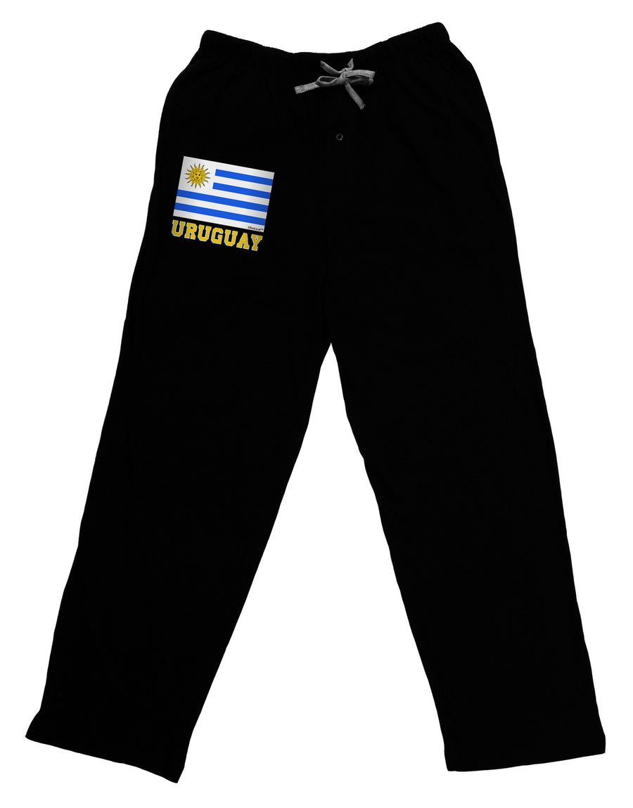 Uruguay Flag Dark Adult Lounge Pants-Lounge Pants-TooLoud-Black-Small-Davson Sales