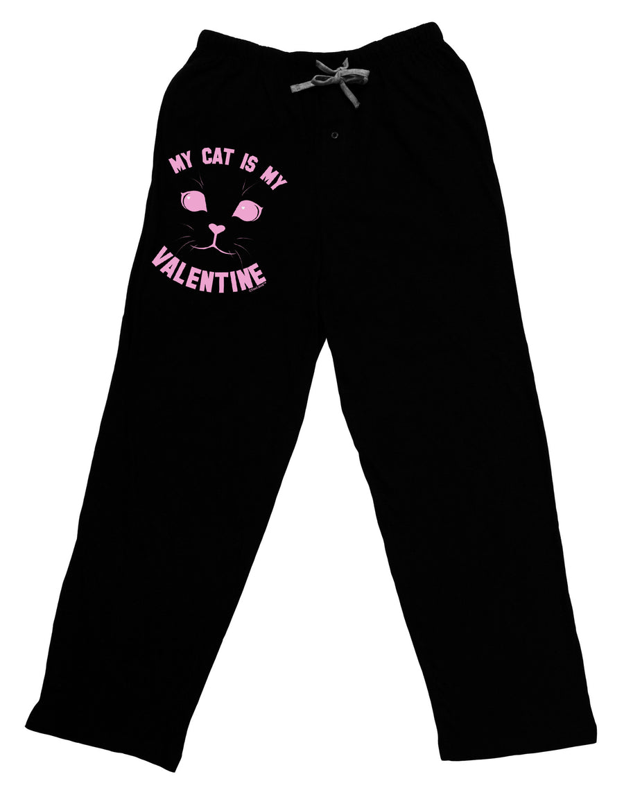 My Cat is my Valentine Relaxed Fit Adult Lounge Pants by-Lounge Pants-TooLoud-Black-Small-Davson Sales