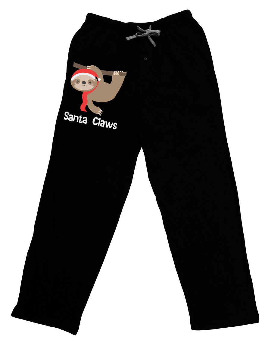 Cute Christmas Sloth - Santa Claws Adult Lounge Shorts - Red or Black by TooLoud-Lounge Shorts-TooLoud-Black-Small-Davson Sales