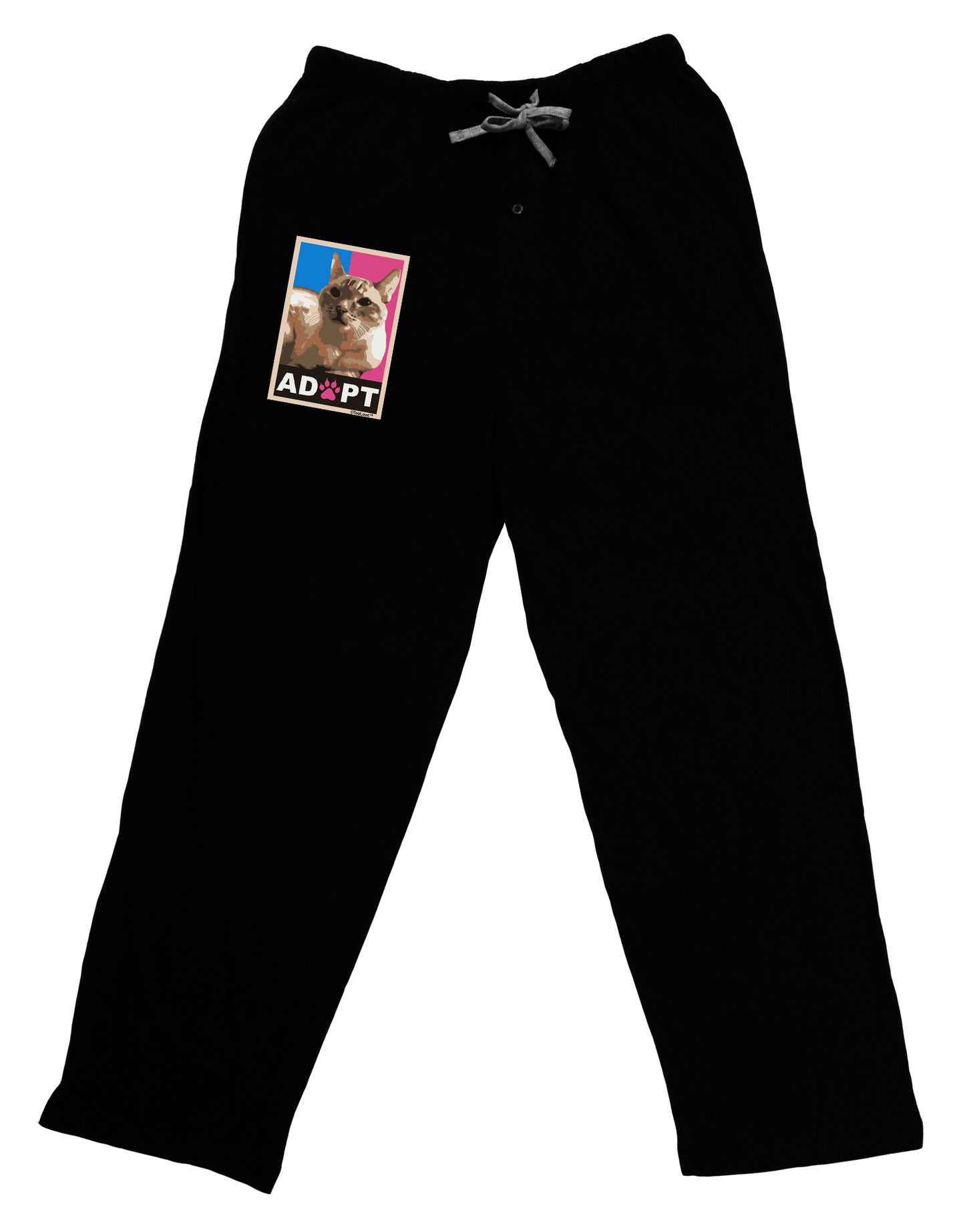 Adopt Cute Kitty Cat Adoption Adult Lounge Pants-Lounge Pants-TooLoud-Black-Small-Davson Sales
