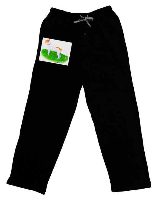 Vigilant Dog Watercolor Adult Lounge Pants-Lounge Pants-TooLoud-Black-Small-Davson Sales