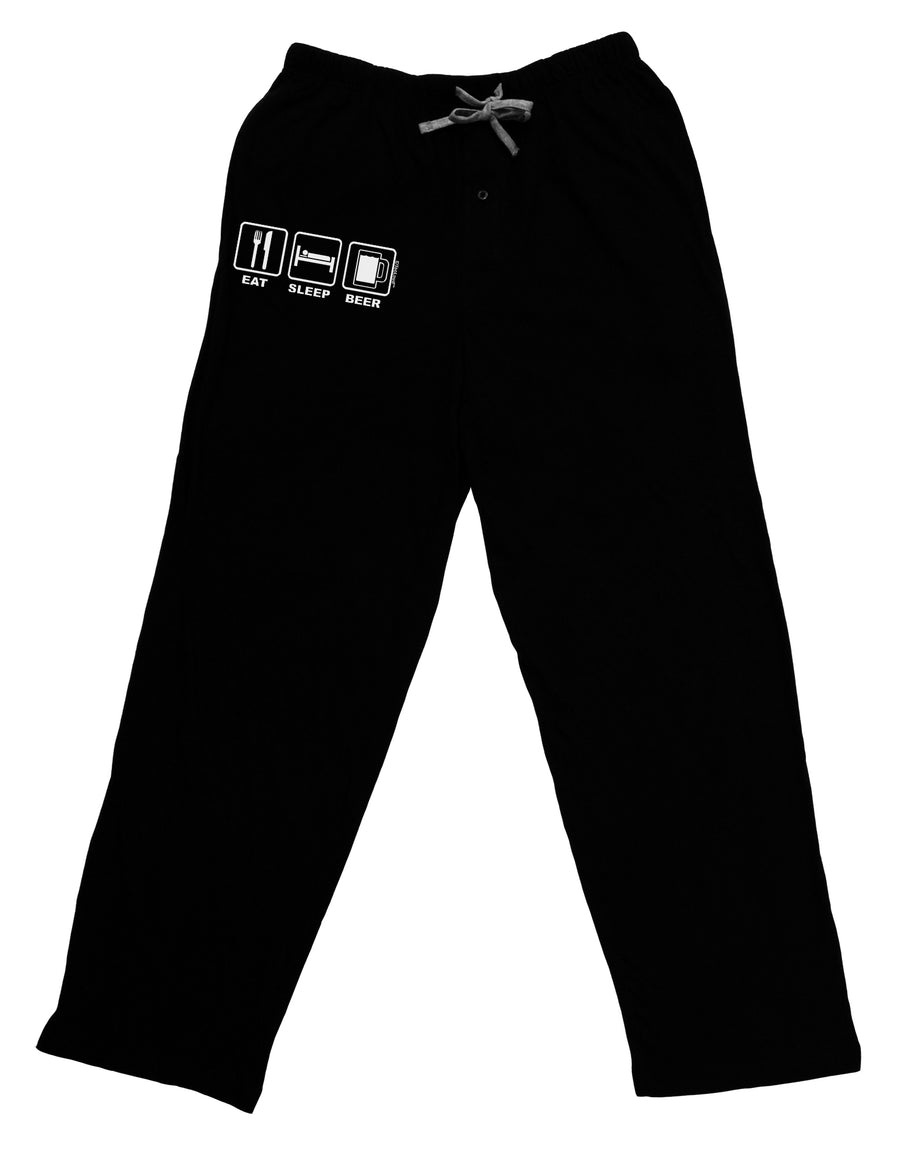 Eat Sleep Beer Design Adult Lounge Pants - Black by TooLoud-Lounge Pants-TooLoud-Black-Small-Davson Sales