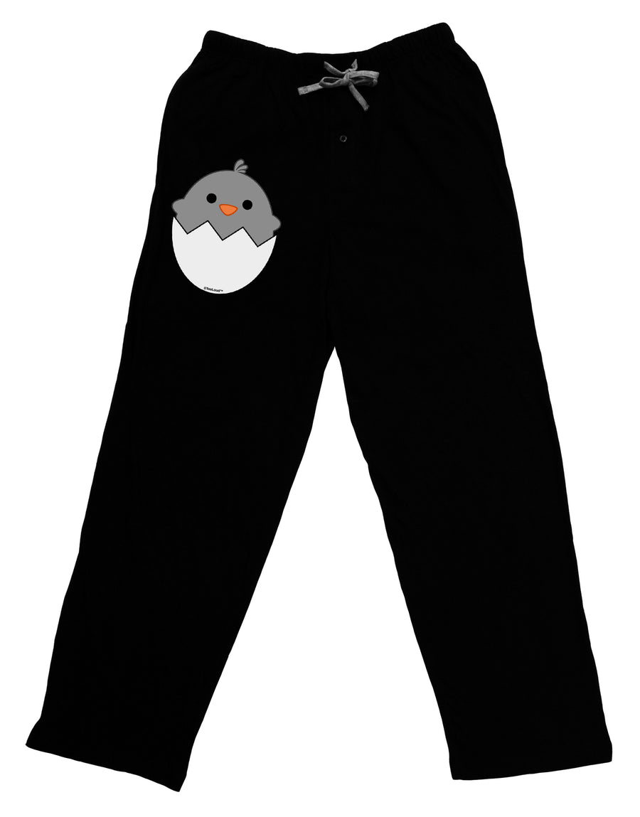 Cute Hatching Chick - Gray Adult Lounge Pants - Black by TooLoud-Lounge Pants-TooLoud-Black-Small-Davson Sales