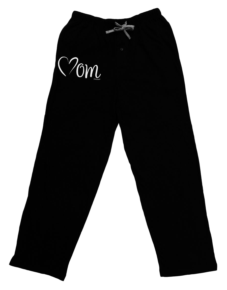 Mom with Brushed Heart Design Adult Lounge Pants by TooLoud-Lounge Pants-TooLoud-Black-Small-Davson Sales