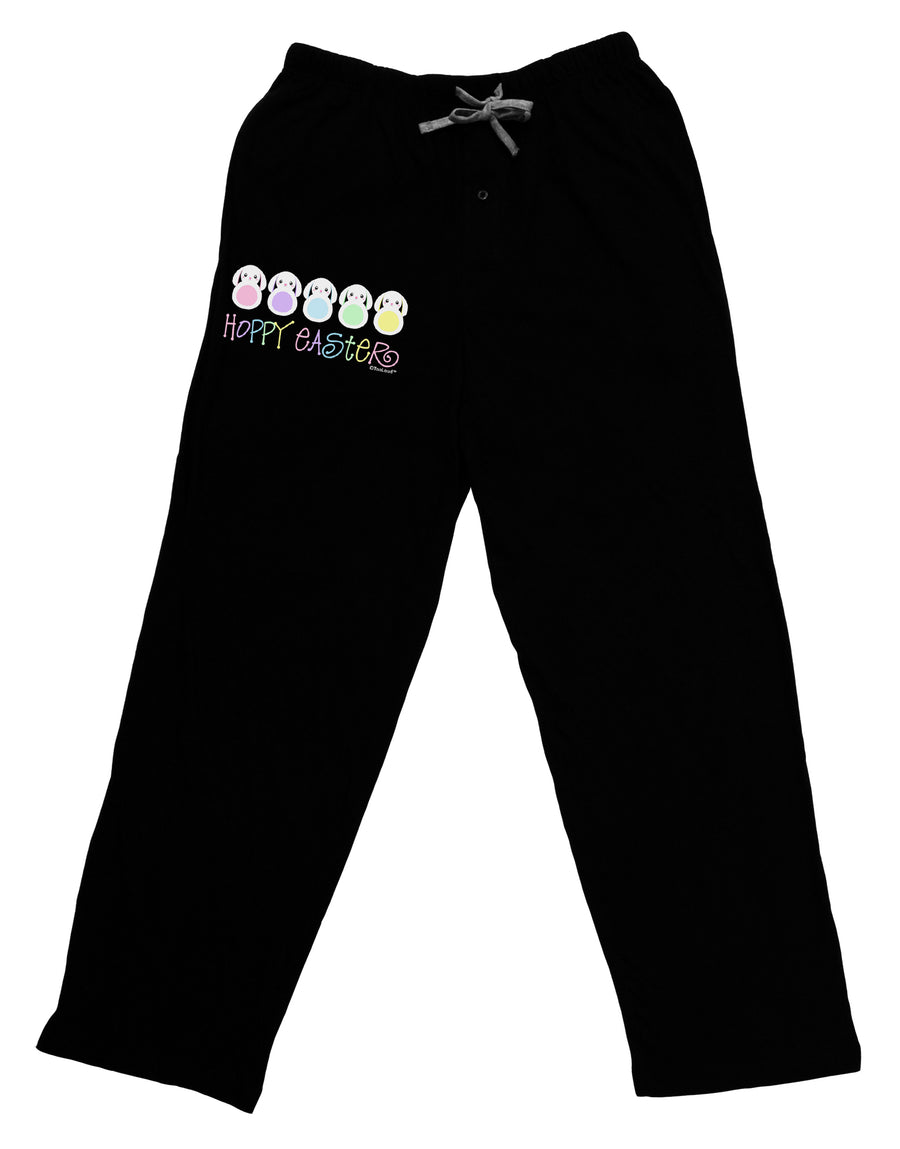 Cute Pastel Bunnies - Hoppy Easter Adult Lounge Pants - Black by TooLoud-Lounge Pants-TooLoud-Black-Small-Davson Sales