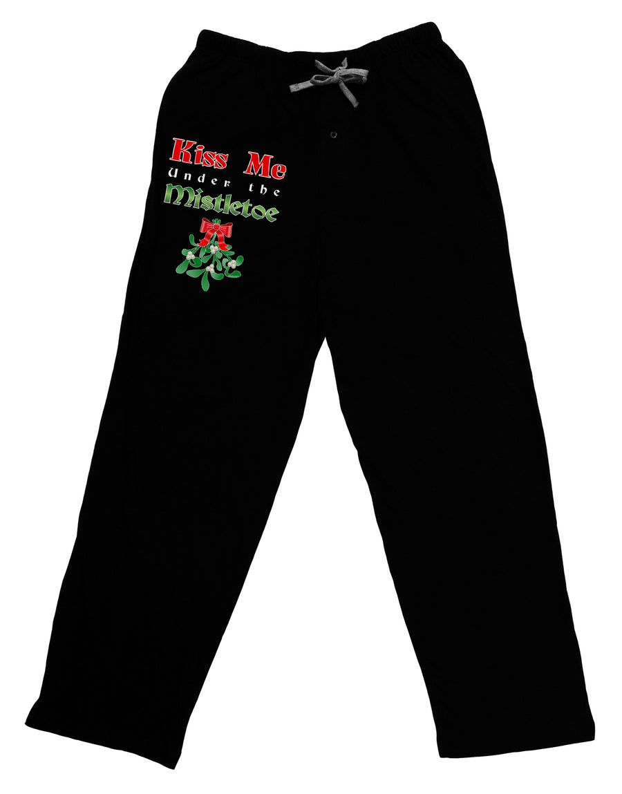 Kiss Me Under the Mistletoe Christmas Adult Lounge Pants - Black by TooLoud-TooLoud-Black-Small-Davson Sales