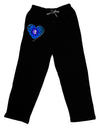 Water Droplet Heart Blue Adult Lounge Pants - Black by TooLoud-Lounge Pants-TooLoud-Black-Small-Davson Sales