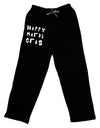 Happy Mardi Gras Text 2 BnW Adult Lounge Pants-Lounge Pants-TooLoud-Black-Small-Davson Sales